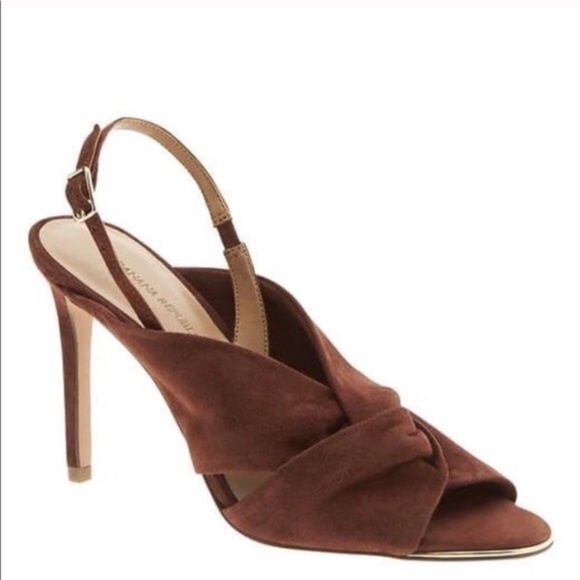 Banana Republic Suede Open-Toe Slingback Sandals - Picture 1 of 6